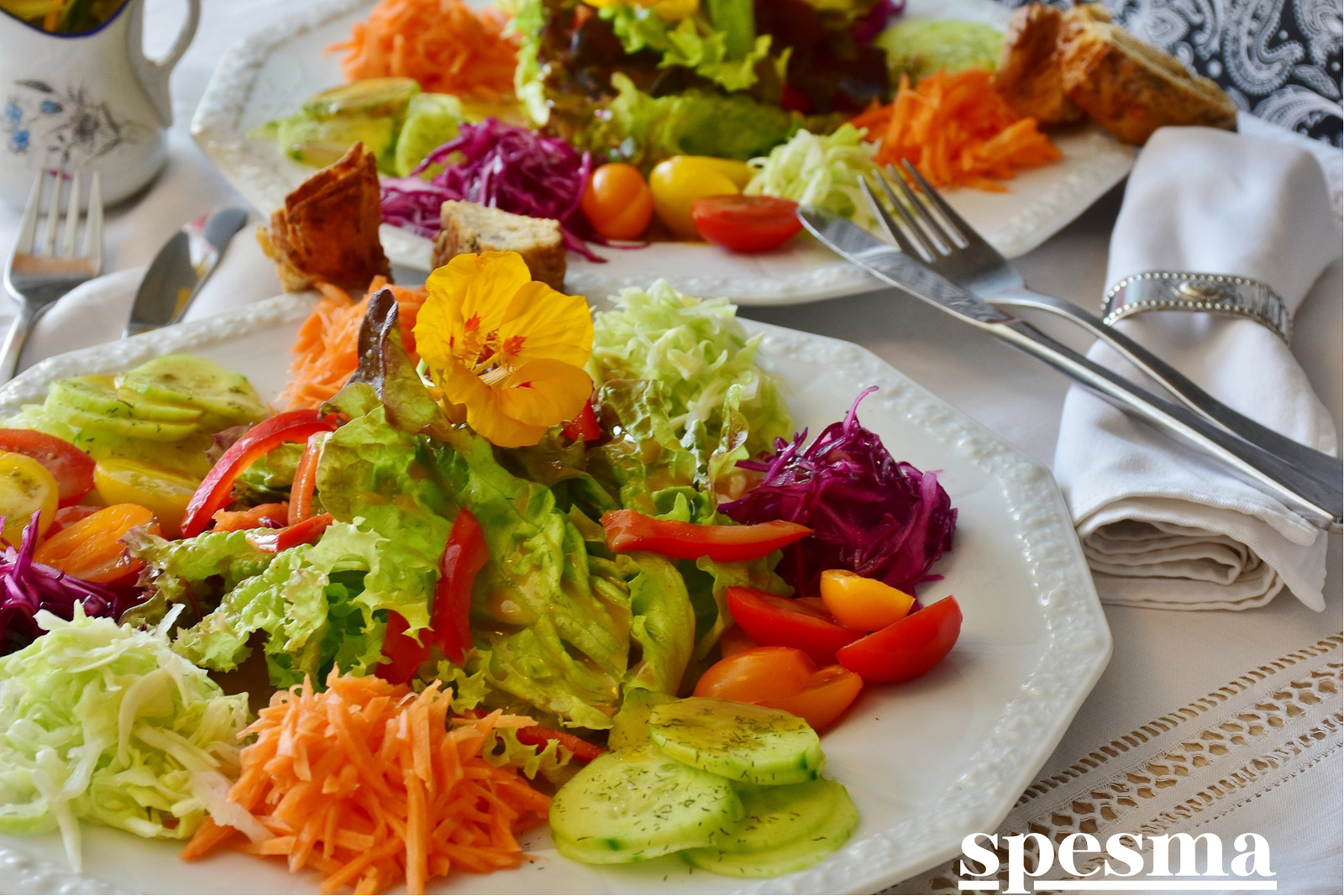 a diet food plate with full of vegetables